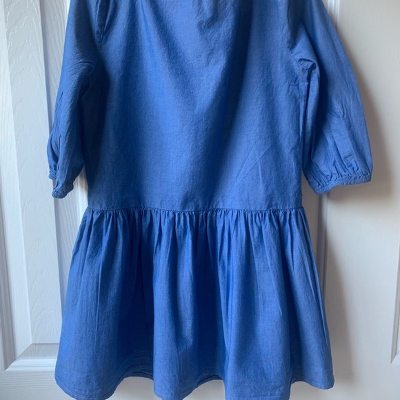 GB girls, sweet, drop waist dress, embroidered front. 100% cotton. - Picture 4 of 4